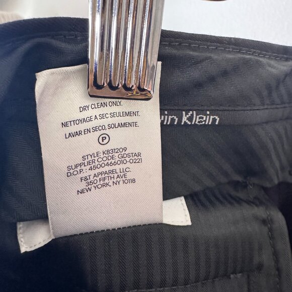 Calvin Klein Boys Black Suit Set 3 Piece Formal Outfit + Dress Shirt Sz 8 | Wedd - Picture 12 of 16